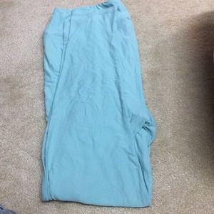 Solid Aqua Lularoe Tall and Curvy Leggings